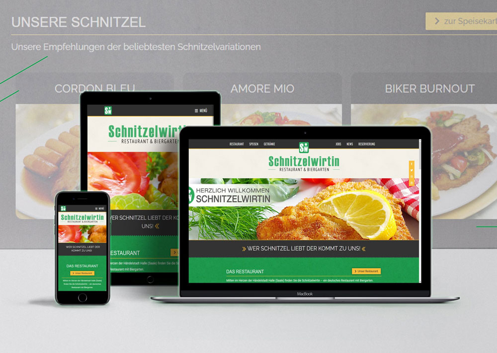 Webdesign - Schnitzelwirtin | Webseite für Restaurant und Biergarten | Awesome Design