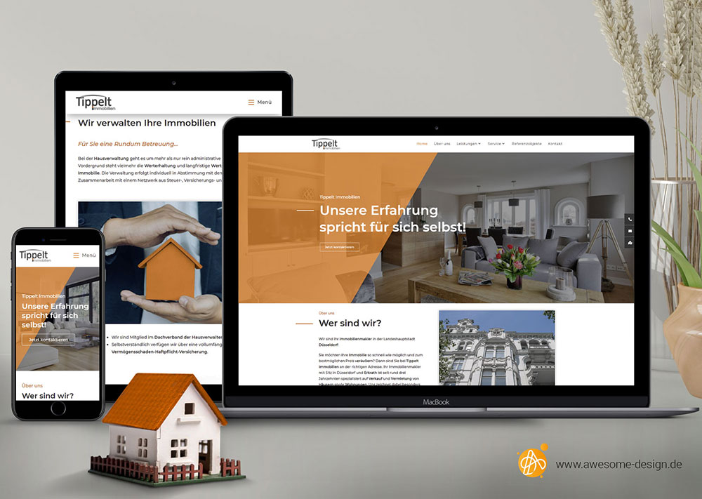 Webdesign - Tippelt Immobilien | Webseite für Immobilienmakler | Awesome Design