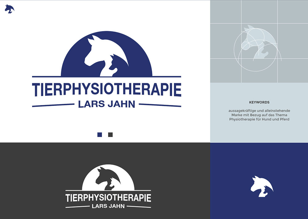 Logo und Corporate Design Tierphysiotherapie Lars Jahn
