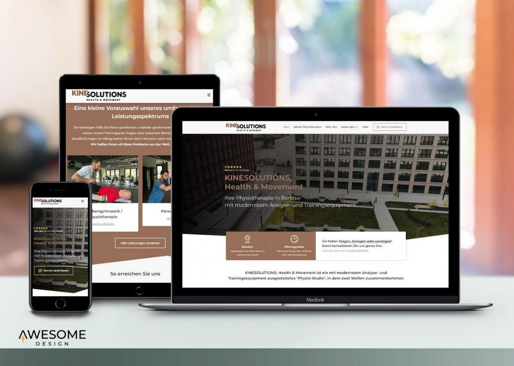 Webdesign - KINESOLUTIONS Health&Movement aus Berlin | Awesome Design